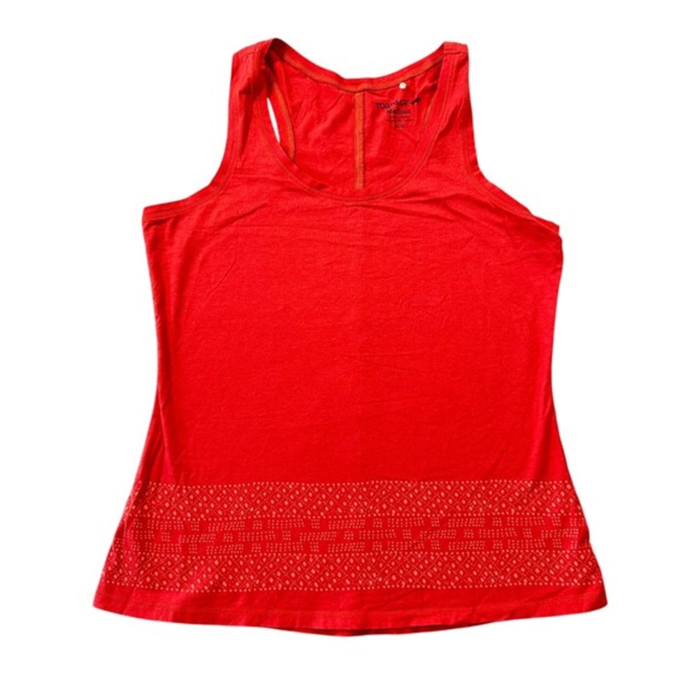 Toad&Co Womens Medium Red Organic Cotton Modal Racerback Tank Top‎ Eco Casual